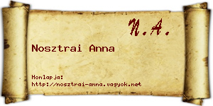 Nosztrai Anna névjegykártya